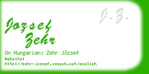 jozsef zehr business card